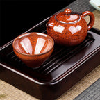 Tenmoku Jian Zhan Red Partridge Glaze Xishi Teapot