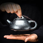 Tenmoku Jianzhan Oil Spot Shi Piao Teapot