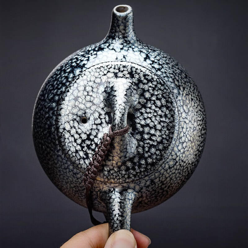 Tenmoku Jianzhan Oil Spot Shi Piao Teapot