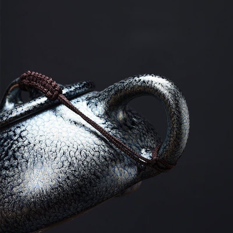 Tenmoku Jianzhan Oil Spot Shi Piao Teapot