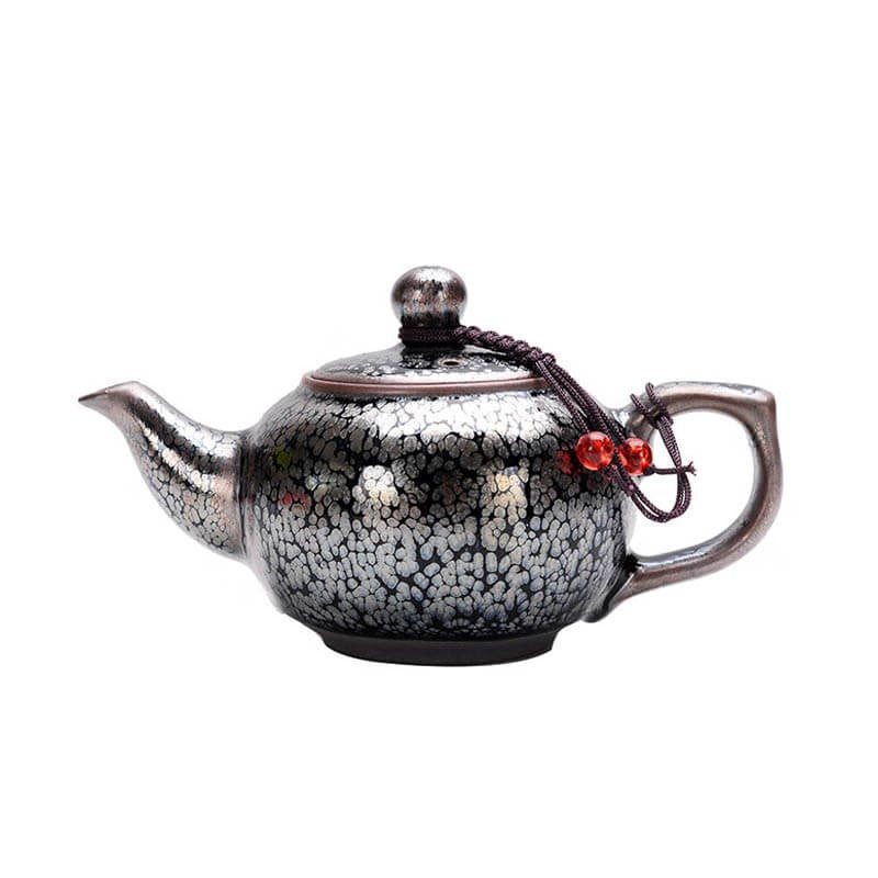 Handmde Tenmoku Jian Zhan Ceramic Kung Fu Teapot