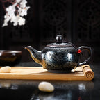 Handmde Tenmoku Jian Zhan Ceramic Kung Fu Teapot