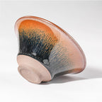 Black Galze Hare's Fur Tenmoku Jianzhan Ceramic Tea Bowl