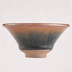 Black Galze Hare's Fur Tenmoku Jianzhan Ceramic Tea Bowl