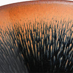 Black Galze Hare's Fur Tenmoku Jianzhan Ceramic Tea Bowl