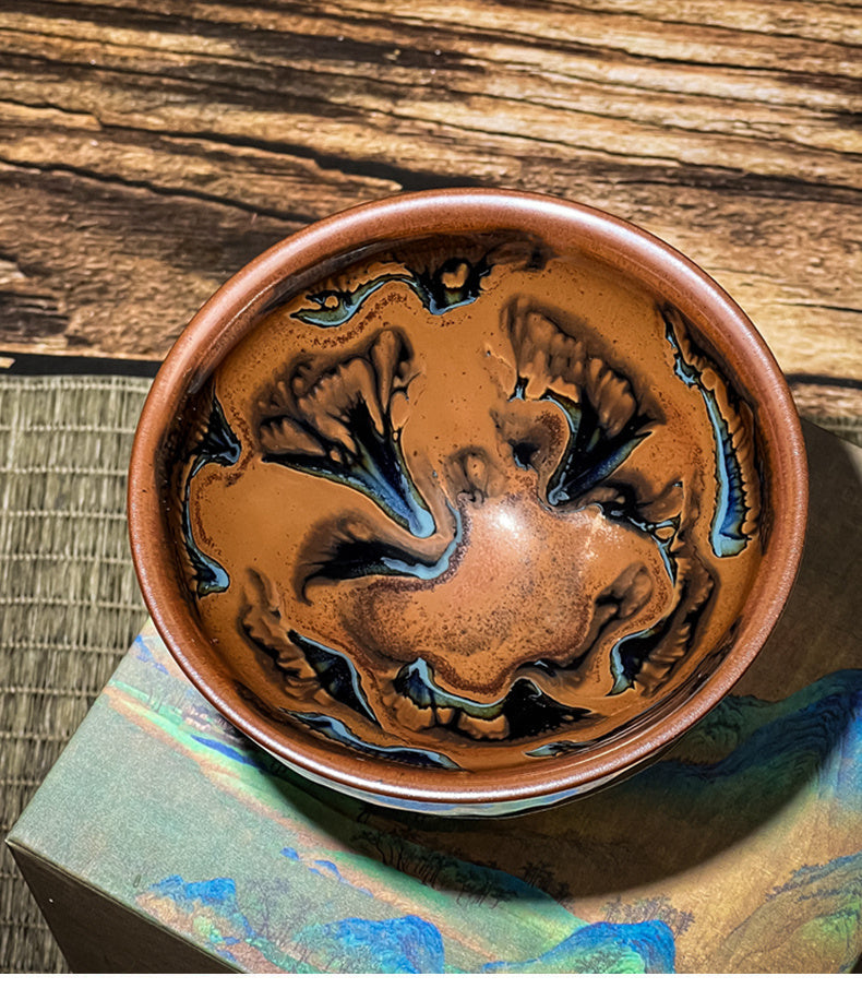 Landscape JianZhan Tenmoku Tea Cup