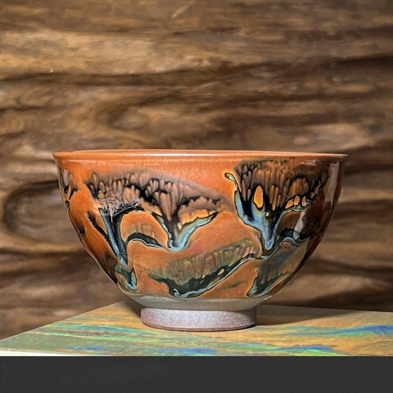 Landscape JianZhan Tenmoku Tea Cup