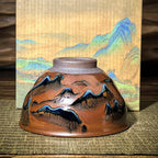 Landscape JianZhan Tenmoku Tea Cup