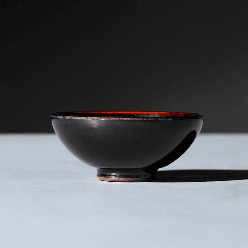 Leaf Jian Zhan Tenmoku Porcelain Tea Cup