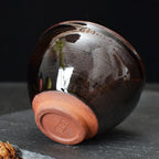 Leaves Jian Zhan Tenmoku Porcelain Tea Cup