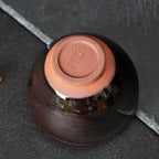 Leaves Jian Zhan Tenmoku Porcelain Tea Cup