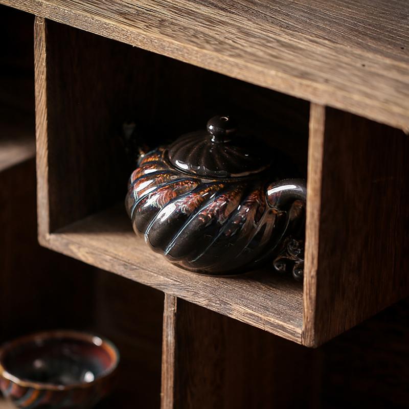 Spiral Tenmoku Jianzhan Teapot