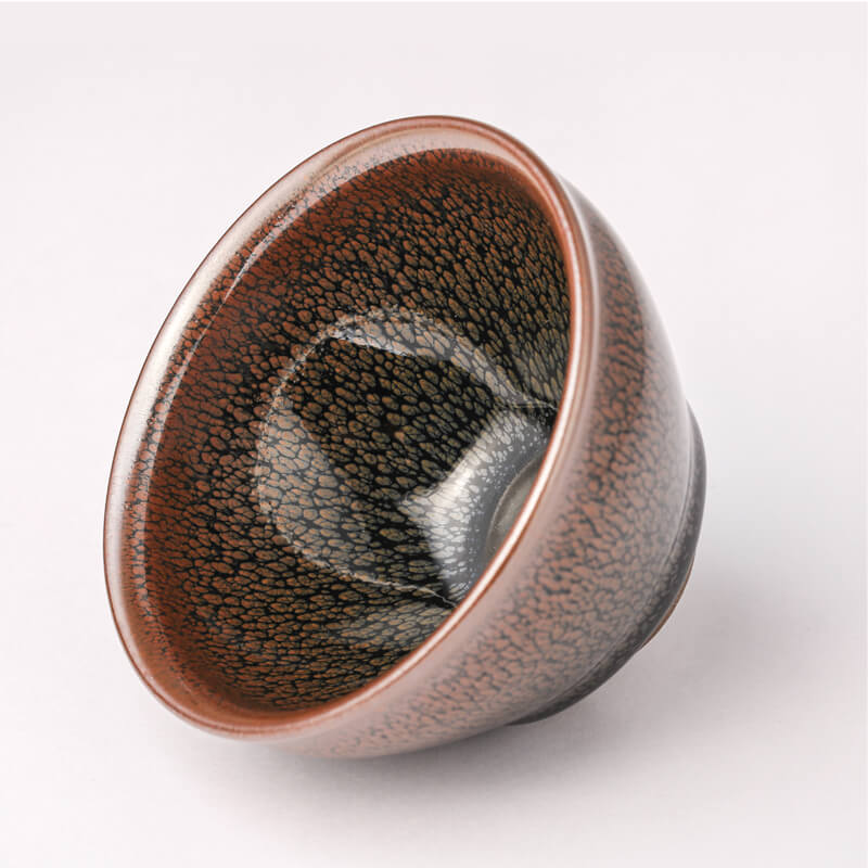 Partridge Tenmoku Glaze Jianzhan Ceramic Tea Cup