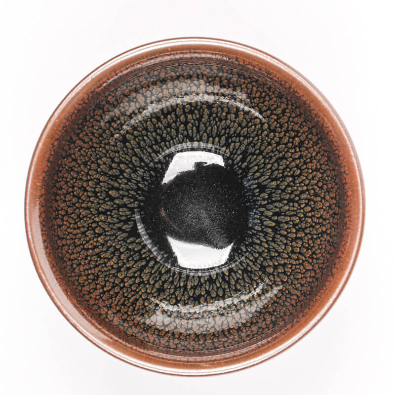 Partridge Tenmoku Glaze Jianzhan Ceramic Tea Cup