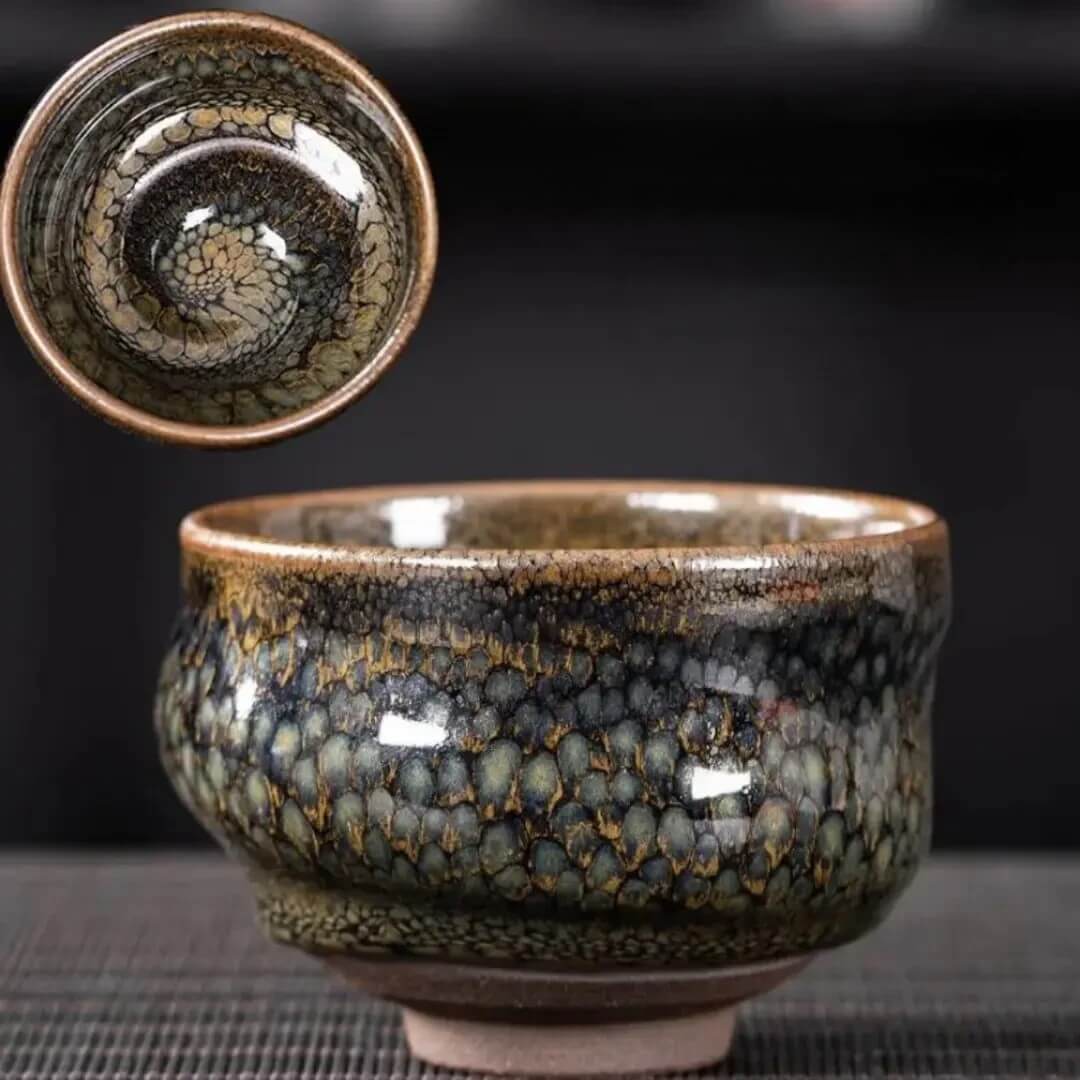 Partridge Twisted Ceramic Tea Bowl