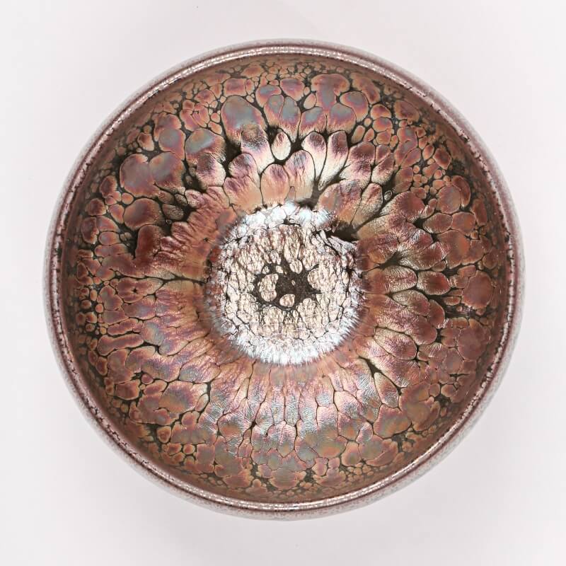Purple Golden Tenmoku Jian Zhan Oil Spots Tea Bowl