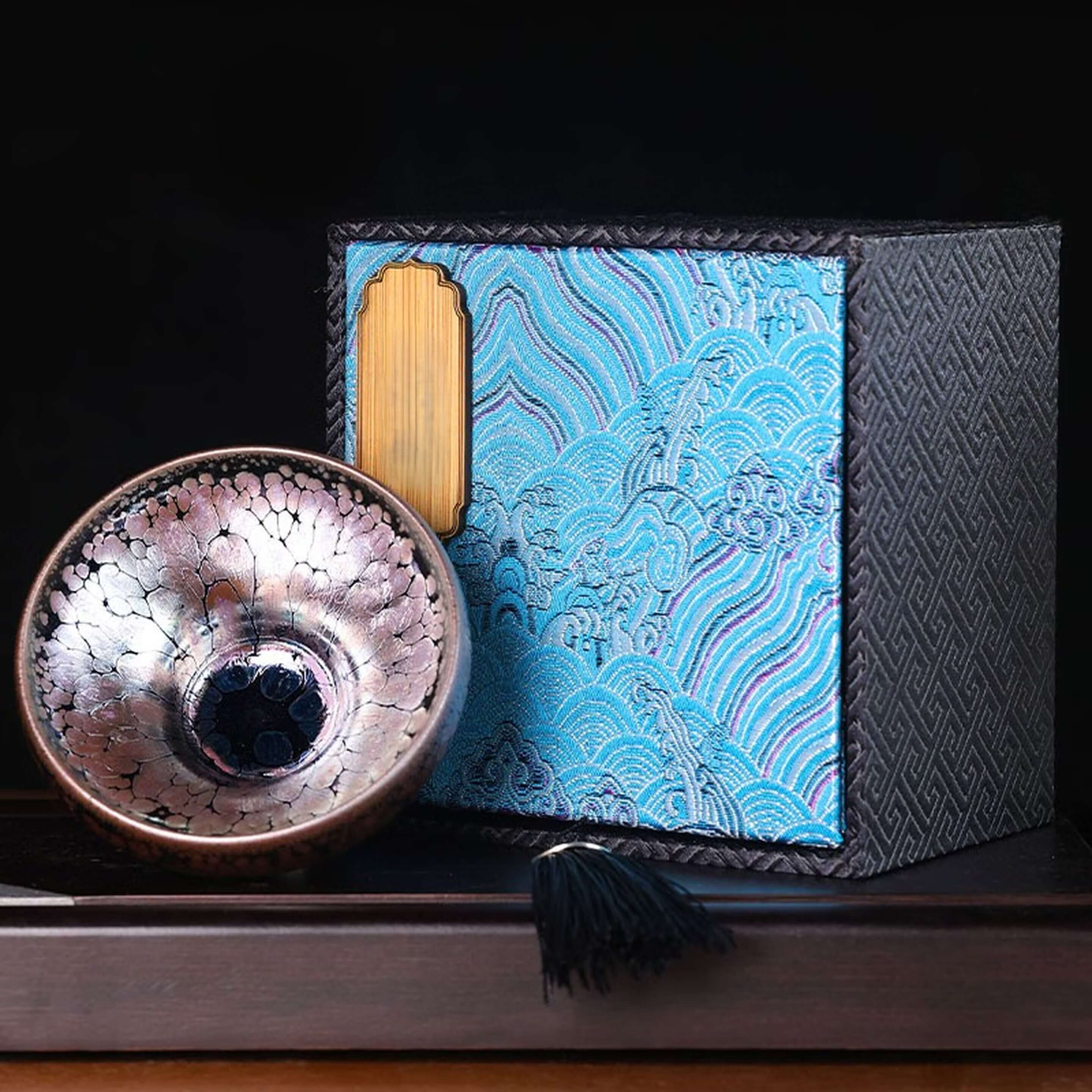 Matcha Tenmoku Glaze Jian Zhan Oil Spot Chawan