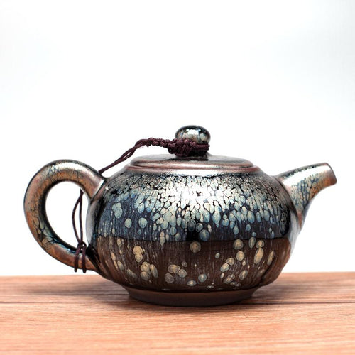 Blue Oil Spot Tenmoku Jian Zhan Teapot
