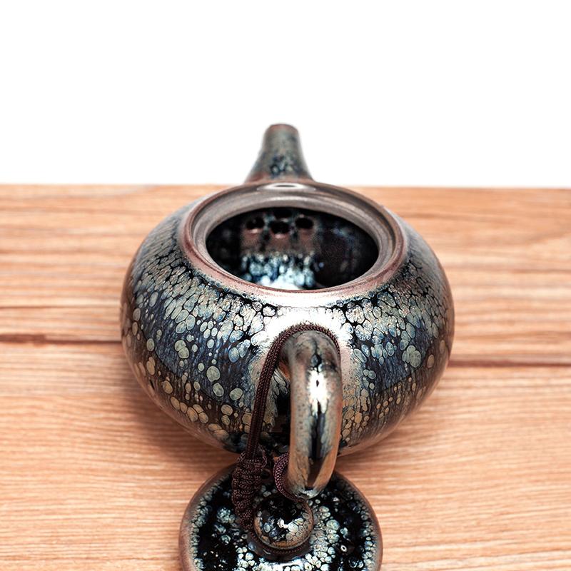 Blue Oil Spot Tenmoku Jian Zhan Teapot
