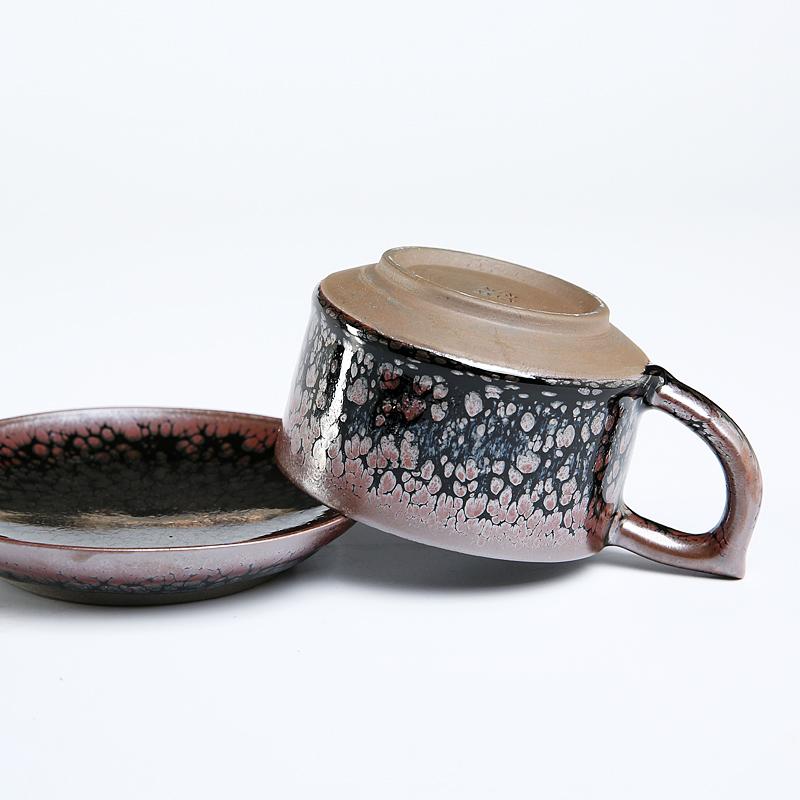 Oil Pink Jian Zhan Tenmoku Coffee Cup