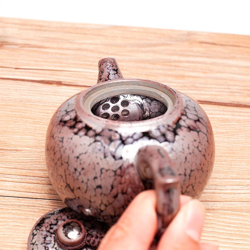 Pink Oil Spot Jian Zhan Teapot Ware
