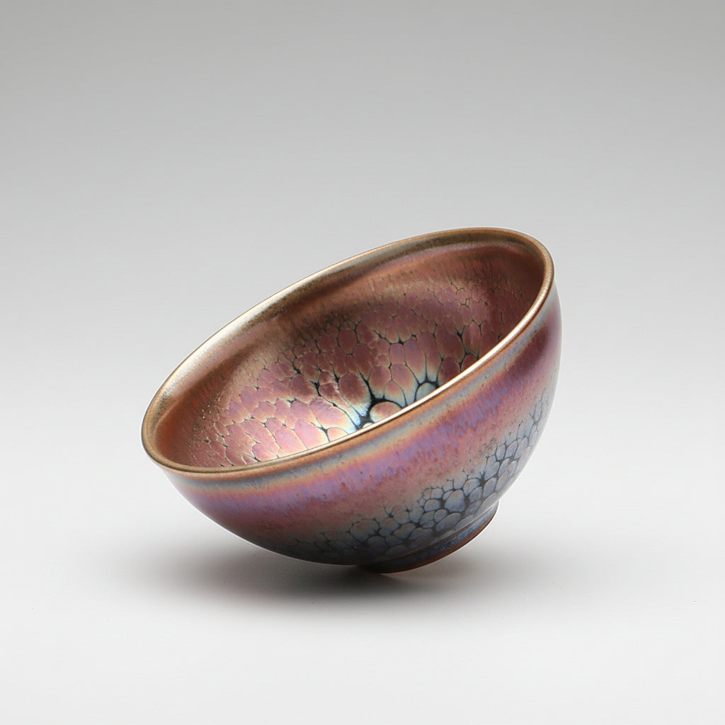 Sukou Tenmoku Pottery Jian Zhan Oil Spot Bowl