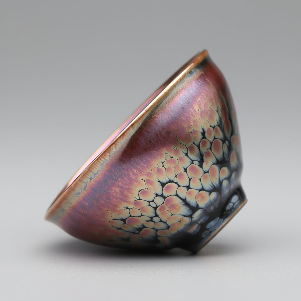 Sukou Tenmoku Pottery Jian Zhan Oil Spot Bowl