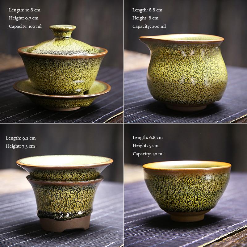 Francolin Tenmoku Jian Zhan Tea Set