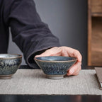 Coneflower Tenmoku Jian Zhan Matcha Tea Bowl