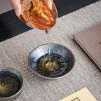 Coneflower Tenmoku Jian Zhan Matcha Tea Bowl