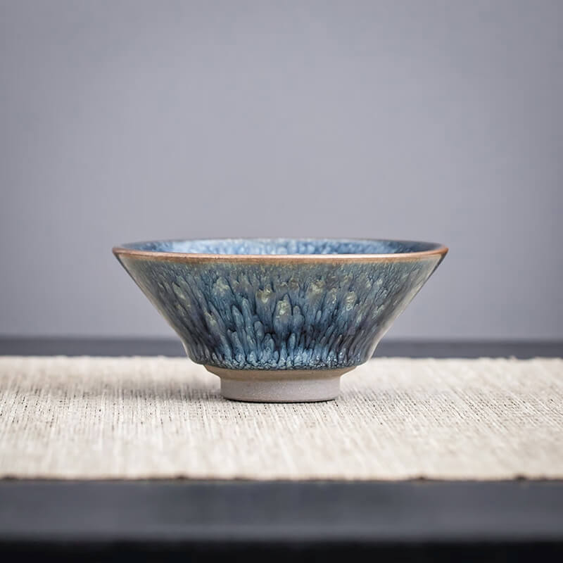 Coneflower Tenmoku Jian Zhan Matcha Tea Bowl