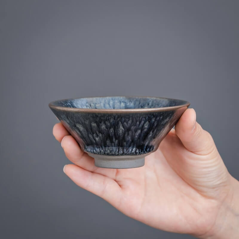 Coneflower Tenmoku Jian Zhan Matcha Tea Bowl