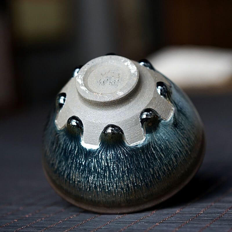 Tenmoku Hare's-fur Jianzhan Tea Cup 8-Tear Glaze