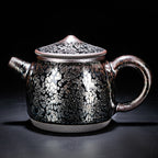 Tenmoku Jian Zhan Oil Spot Fisher Teapot