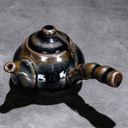 Tenmoku Jianzhan Hare's Fur Kyusu Teapot