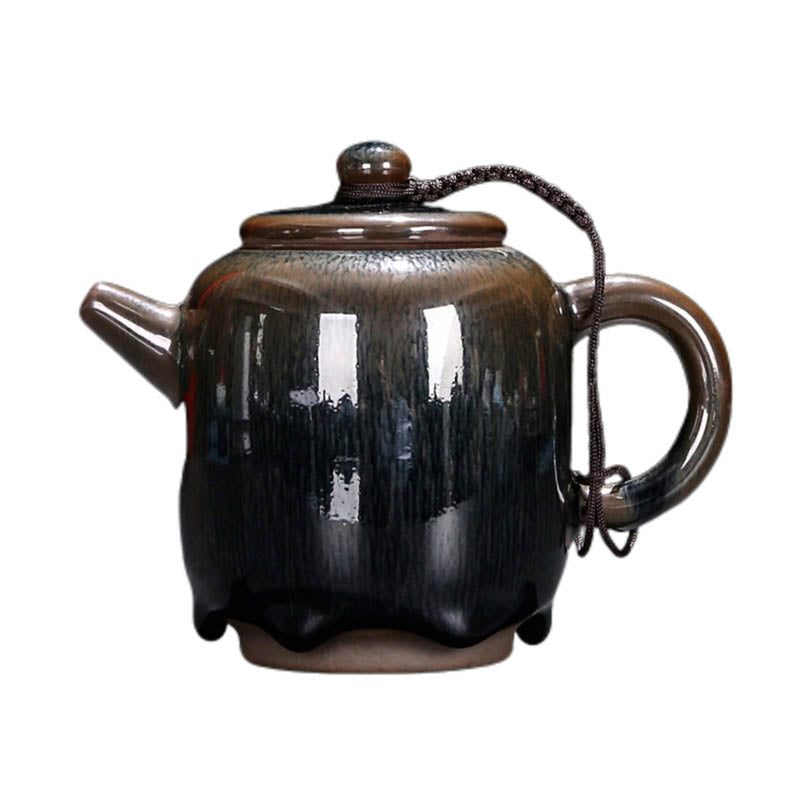 Tenmoku Jian zhan Hare's Fur Cylinder Teapot