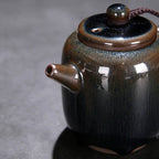 Tenmoku Jian zhan Hare's Fur Cylinder Teapot