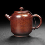 Tenmoku Jian zhan Iron Rich Clay Fired Red Teapot