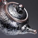 Handmde Oil Spot Tenmoku Jian Zhan Dragon Teapot