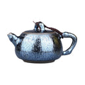 Tenmoku Jianzhan Oil Spot Bamboo Joint Teapot
