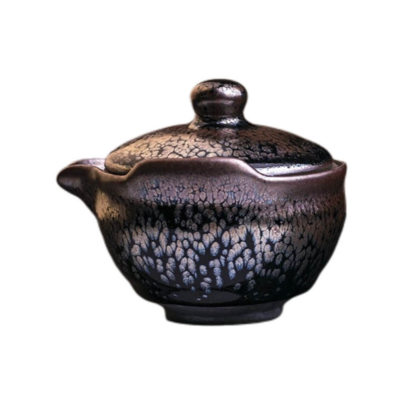 Handmde Tenmoku Jian Zhan Oil Spot Catch Teapot