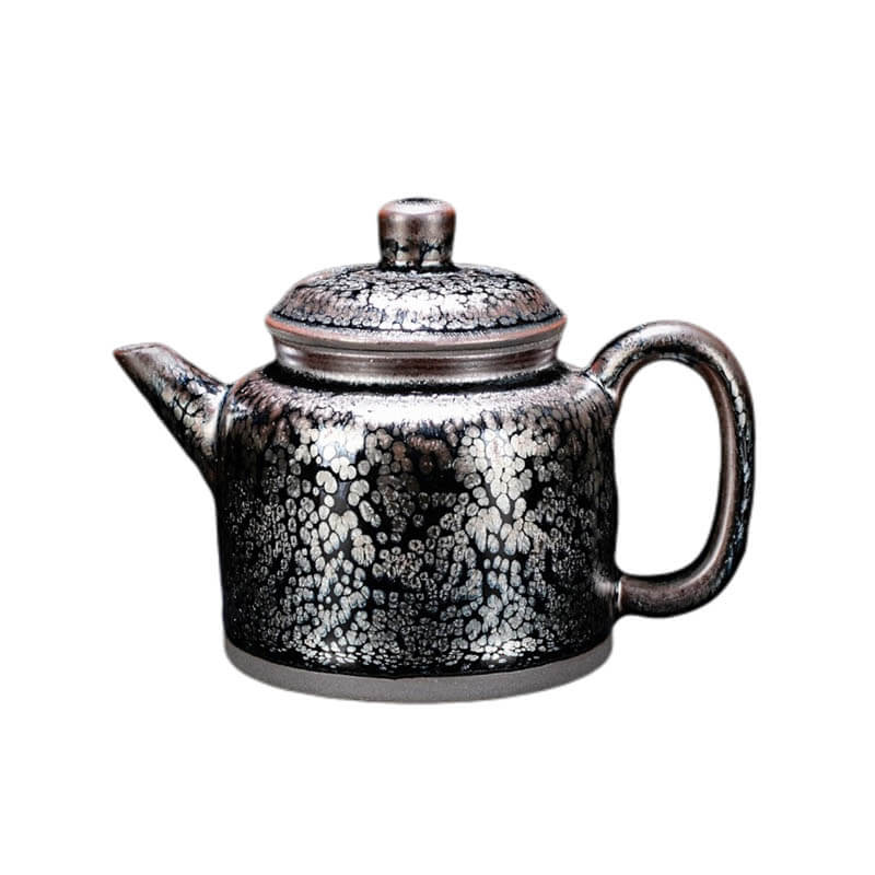 Handmde Tenmoku Jian Zhan Oil Spot Dezhong Teapot