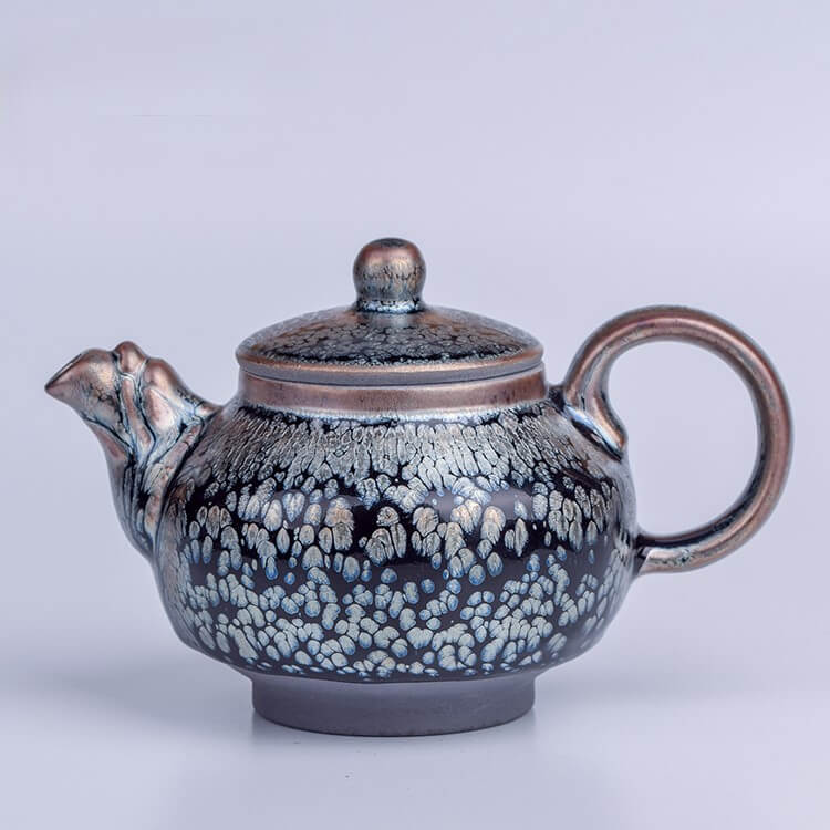 Handmde Tenmoku Jian Zhan Oil Spot Eagle Teapot