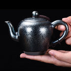 Tenmoku Jian zhan Oil Spot Figure Teapot