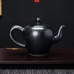 Tenmoku Jian zhan Oil Spot Figure Teapot