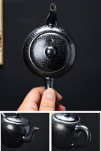 Tenmoku Jian zhan Oil Spot Figure Teapot