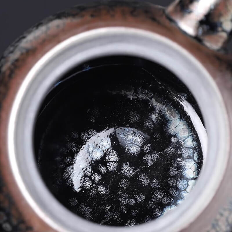 Handmde Tenmoku Jian Zhan Oil Spot Hanyi Teapot