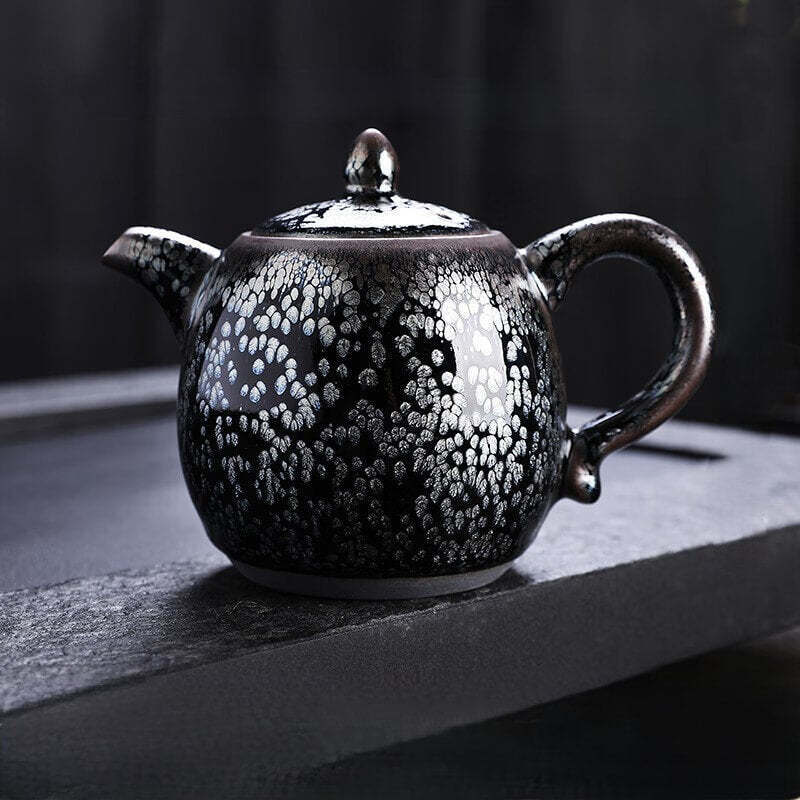 Handmde Tenmoku Jian Zhan Oil Spot Hanyi Teapot