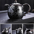 Handmde Tenmoku Jian Zhan Oil Spot Hanyi Teapot