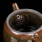 Tenmoku Jian Zhan Oil Spot Huainan Teapot Saucer Set